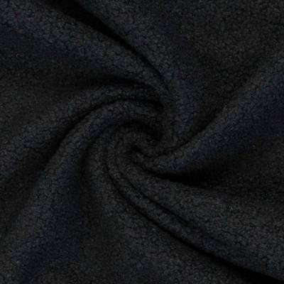 Teddy Boucle Dekostoff  Kodiak Farbe: schwarz