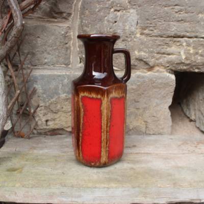 Scheurich Vase Henkelvase 497-28 WGP 60er 70er Jahre West Germany
