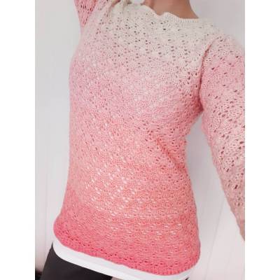 Häkelanleitung Pullover "Diana", RVO Raglan, alle Größen möglich