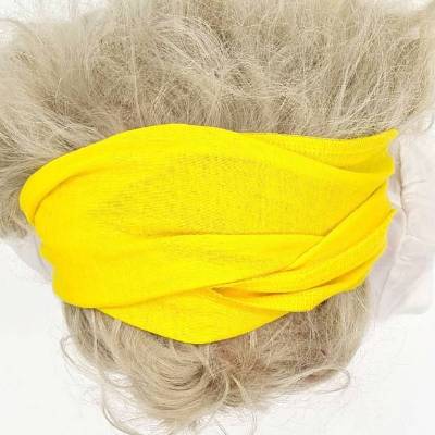 Haarband zum Binden aus Musselin 100 % Baumwolle (Bio) gelb