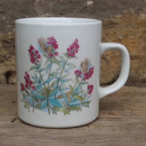 Kaffeebecher Porzellan Wildblumen Motiv Vintage China