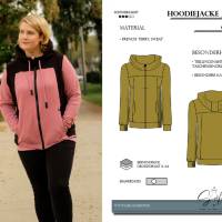 PDF-Schnittmuster Hoodiejacke Joulin (Gr. 32-54) – stylisch, bequem