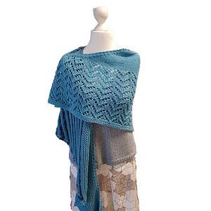 Asymmetrisches Dreieckstuch mit Lacekante stricken – Anleitung zum Download Bild 3