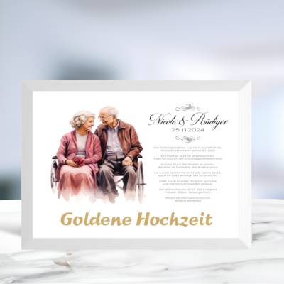 Goldene Hochzeit • Geldgeschenk • personalisiert  • Wunscherfüller • LN2 Motiv 2 von 8