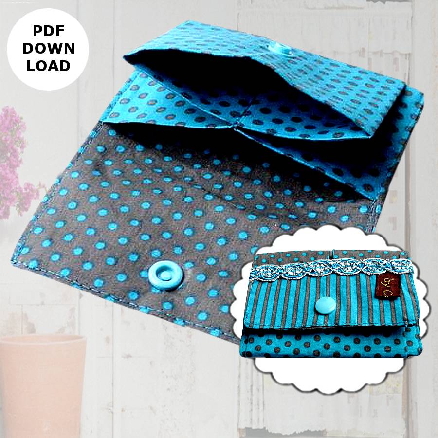 Nähanleitung "Geldbörse Calypso" 11 x 8 cm Bild 1