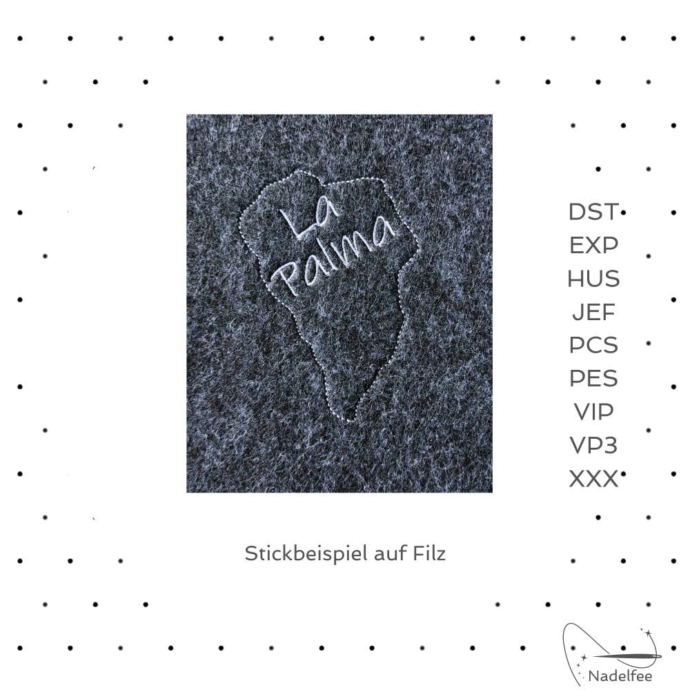 Stickdatei * La Palma * 63x90 mm Maschinenstickmuster digital Bild 2