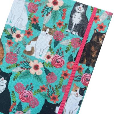 Notizbuch Kladde "Cats&Flowers"