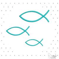 Stickdatei *Ichtys Fische* 61x73mm Maschinenstickmuster . dst exp hus jef pcs pes vip vp3 xxx