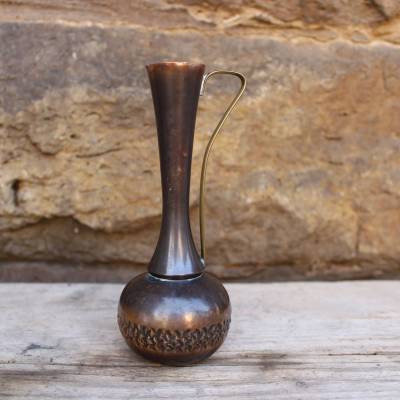 Kupfer Messing Vase Krug Midcentury Boho 50er 60er Jahre