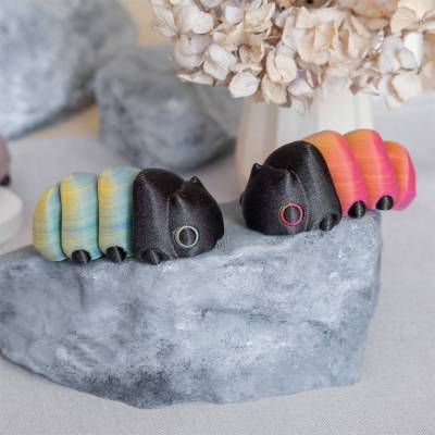 Flexi Toy Dicke Raupe | bewegliche Fidget Larve | Anti-Stress-Spielzeug | Sensorisches Spielzeug | Zappelspielzeug |