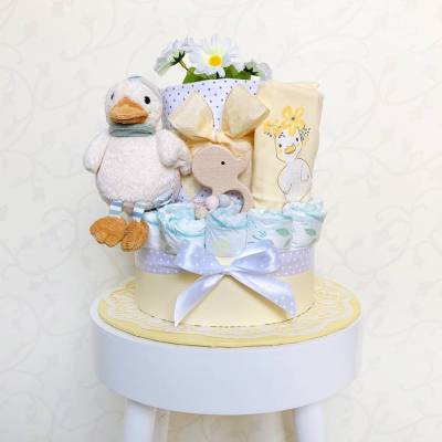 Windeltorte Entchen zartgelb zur Geburt