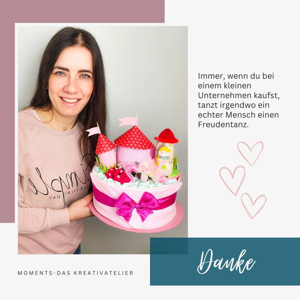 Windeltorte Entchen zartgelb zur Geburt Bild 6