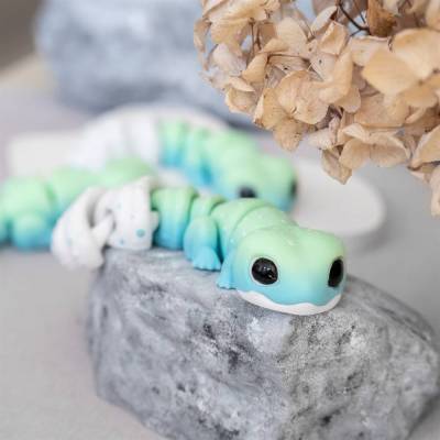 Flexi Gecko vollbeweglich | Schreibtischspielzeug | Sensorisches Spielzeug | Fidget Sensorik | ADHS Spielzeug