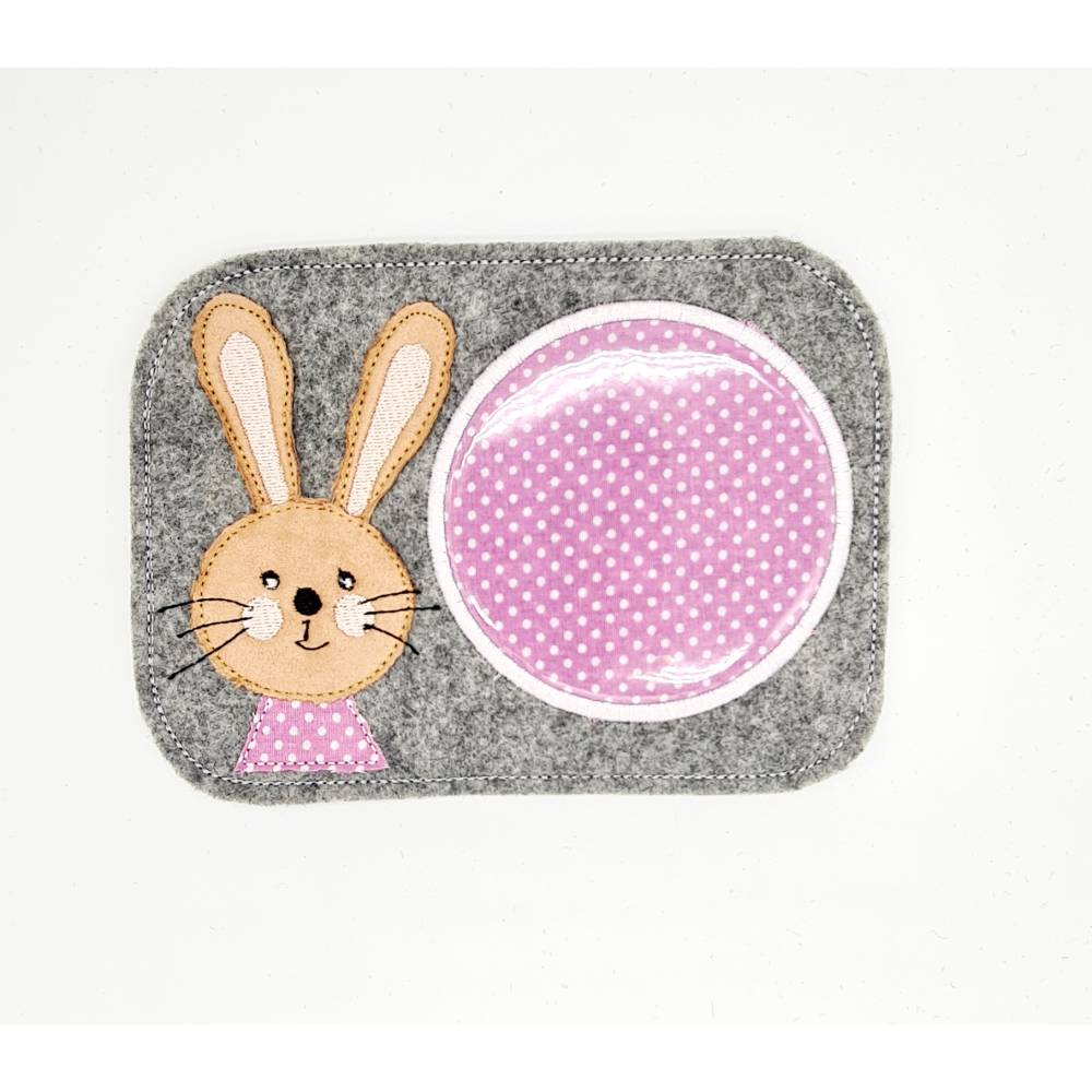 Stickdatei Mug Rug Hase Bild 1