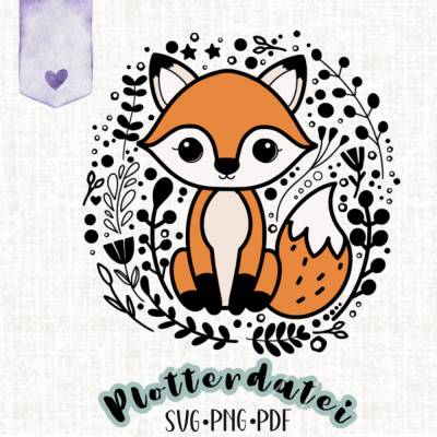 Verspieltes Fuchs-Plottermotiv – Perfekt für DIY-Projekte mit Kindern & Natur-Look