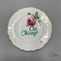Wandteller "Ois Chicago" – Vintage Upcycling Deko mit Spruch