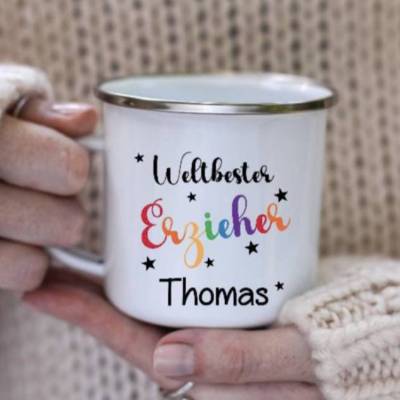 Tasse personalisiert Weltbster Erzieher Name Abschied Abschiedsgeschenk Kita Geschenk Danke 