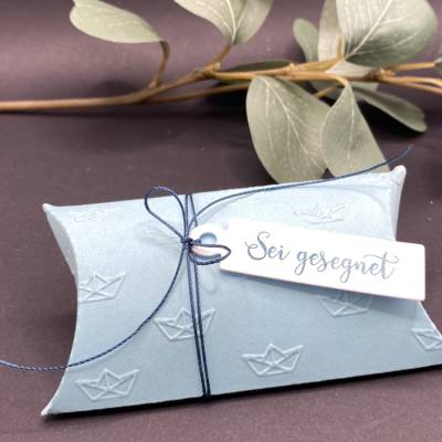 Gastgeschenk 10er Set "Kissenschachtel" zu Konfirmation Taufe Geburt Kommunion Firmung uvm