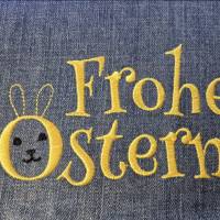 Stickdatei Schriftzug Frohe Ostern 14x14/15x15