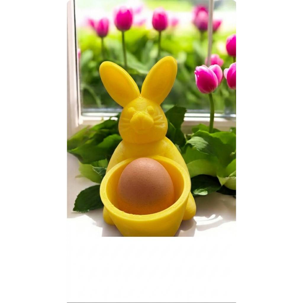 Moderner Eierbecher Hase | Osterdeko Kinder | Minimalistisches Osterfrühstück