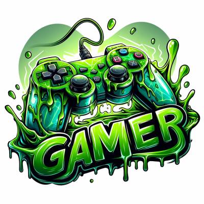 259 Wandtattoo Gamer Spielekonsole Controller grün in 4 vers. Größen