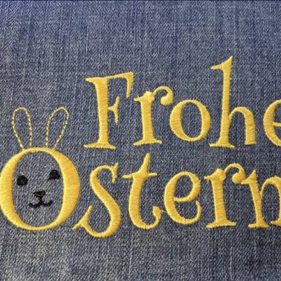 Stickdatei Schriftzug Frohe Ostern 18x18/20x20
