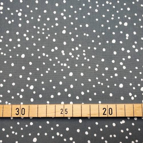 Baumwollwebware - unregelmäßige Punkte - grau - 11,00 EUR/m - 100% Baumwolle - Dots - Quality - Quilten - Patchwork - Ko