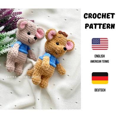 Känguru Ruh Häkelanleitung PDF auf Deutsch – Amigurumi Muster