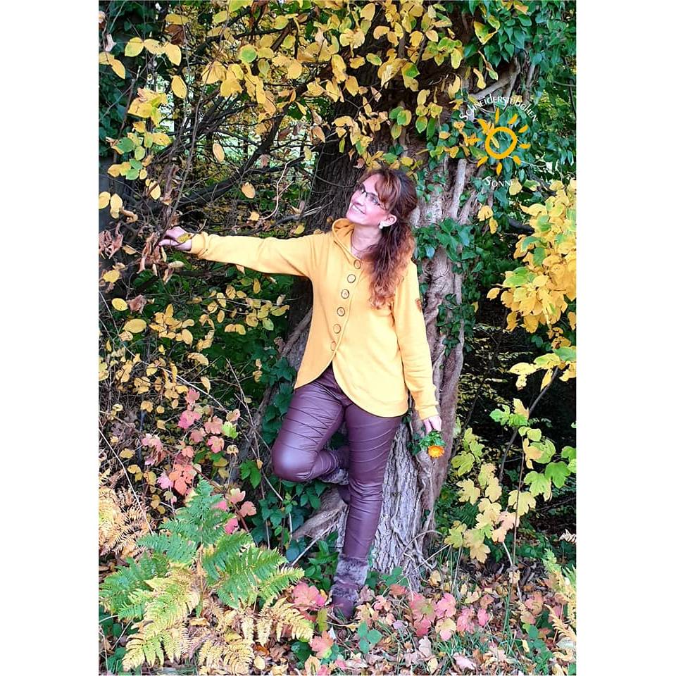 PDF-Schnittmuster Jacke Ruby (Gr. 32-50)Modische Jacke mit breiter, rund verlaufender Knopfleiste und praktischer Kapuze Bild 5