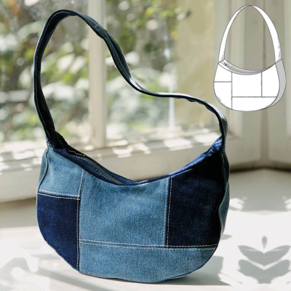 Patchwork Tasche Schnittmuster PDF Download Bild 1