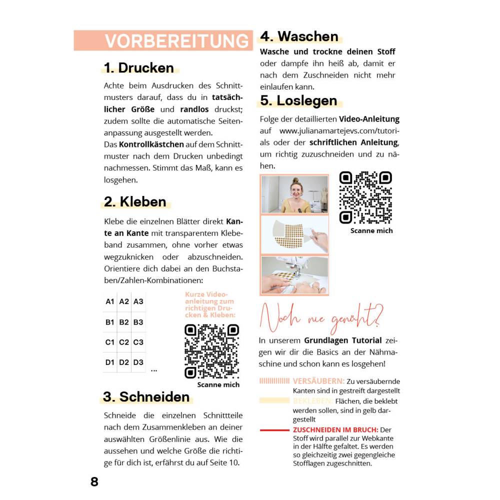 Patchwork Tasche Schnittmuster PDF Download Bild 7