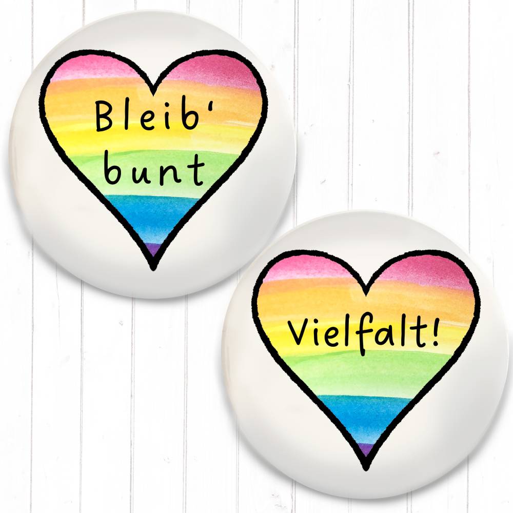 Bleib' bunt Button in 3 Größen nach Wahl Bild 9