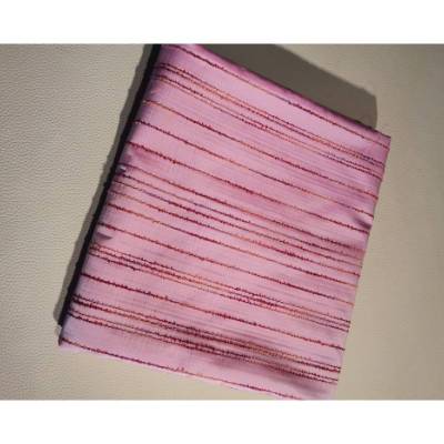 Taft, Polyester, pink, Streifenmuster, Reststück