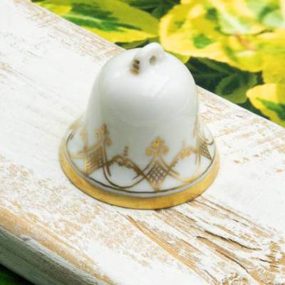wunderschöne, kleine, handbemalte vintage glocke, keramik, porzellan, sammlerstück, rarität, geschenk
