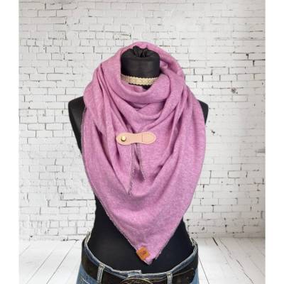 Wickelschal XL Halstuch Strickjersey beere ‍