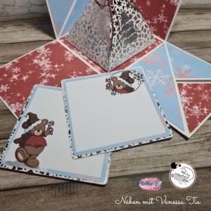 Weihnachtliche Explosionsbox | Plottedatei Weihnachten SVG DXF Papierplotten