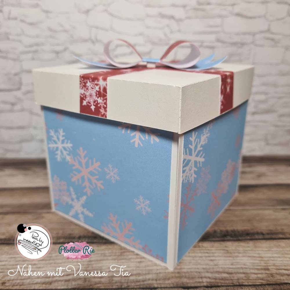 Weihnachtliche Explosionsbox | Plottedatei Weihnachten SVG DXF Papierplotten Bild 4