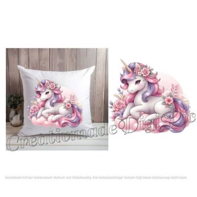 Clipart Einhorn PNG Sublimations Druckvorlage Grafik Download