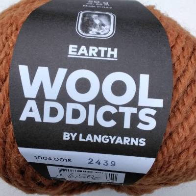 Wolle, Earth von WoolAddicts by LangYarns, Fb 15, caramel,braun, 50gr,  Alpaca, Polyacryl, Wolle, LL65m, dick, weich