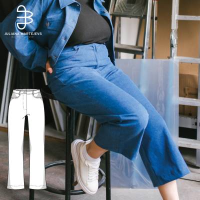 Jeans Hose Schnittmuster PDF Download Culotte