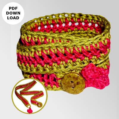 Häkelanleitung "  Wickelarmband Luna"