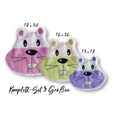 Stickdatei Hamster Kuschelkissen ITH in drei Größen, mit Inlett, zwei Varianten