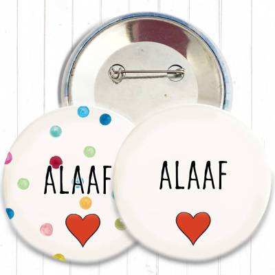 Alaaf mit und ohne Konfetti Button in 3 Größen nach Wahl
