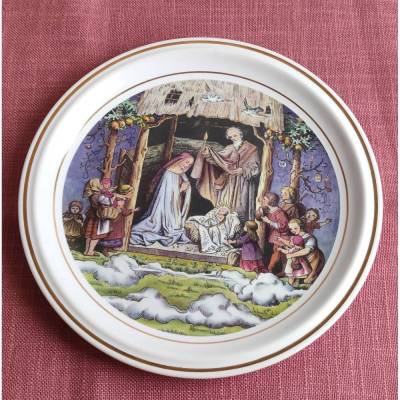 Vintage - Zierteller - Weihnachten - Krippe - Dekoteller - Sammelteller