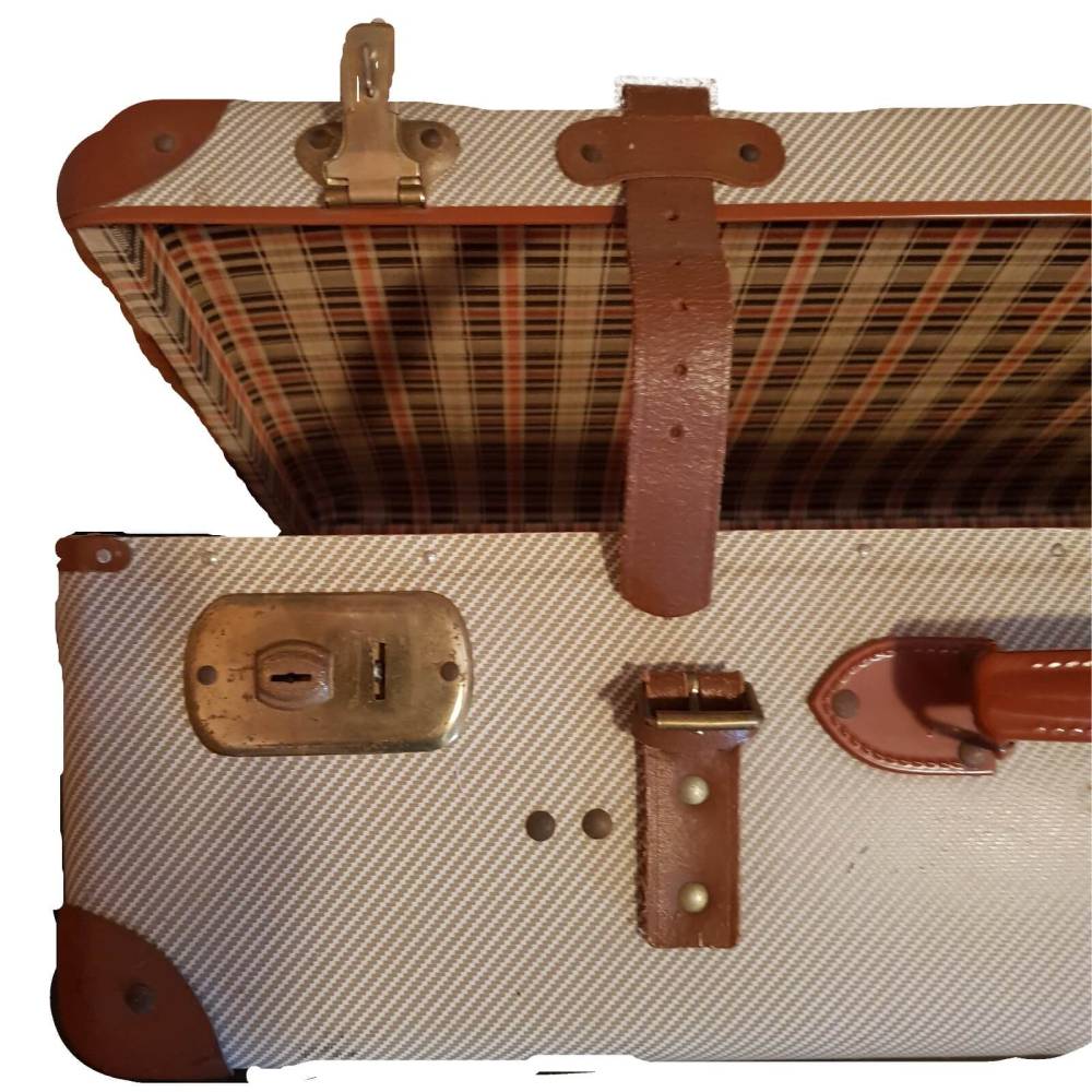 Vintage Reisekoffer 50er Jahre – Boho Koffer, guter Zustand, Unikat Bild 4