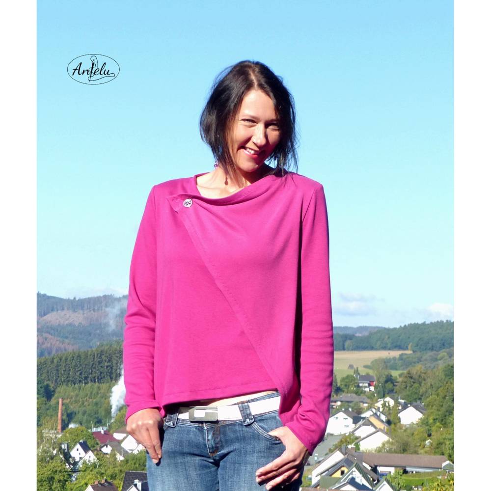 PDF-Schnittmuster Jacke Juna (Gr. 34-48) – Modische Jacke mit asymmetrischem Design und markanten Teilungsnähten. Bild 5