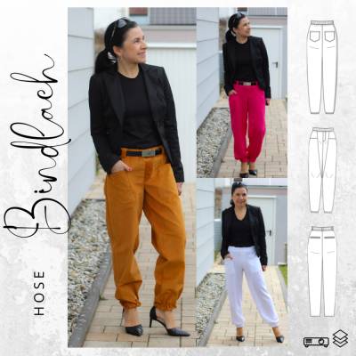Ebook -PDF Schnittmuster Damen Hose BINDLACH Gr. 32-54