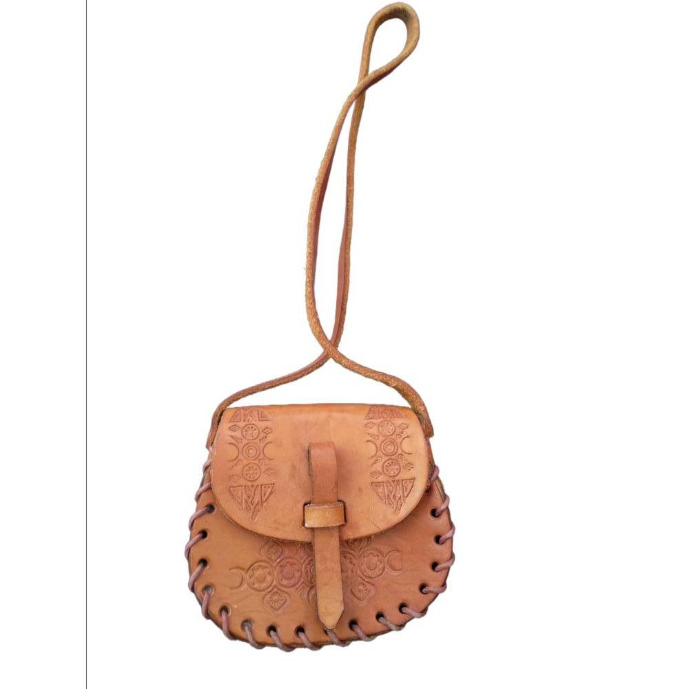 Vintage Kindertasche aus Leder – 80er Boho, braun, sehr guter Zustand Bild 1