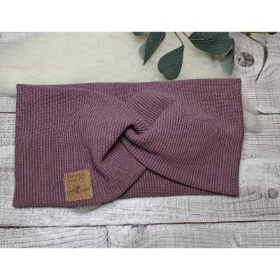 Stirnband/Haarband/Knotenstirnband mauve