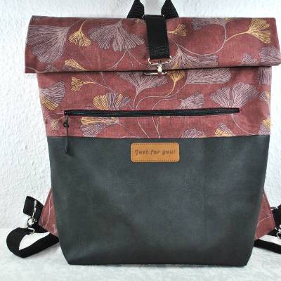 Trendiger Rollrucksack – Cityrucksack & Fahrrad-Rucksack aus Kunstleder & Stoff